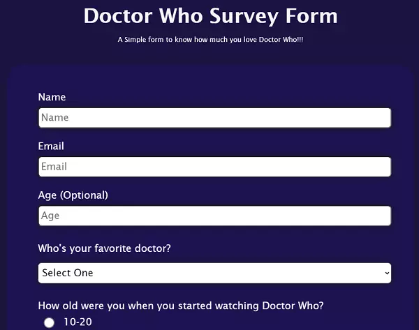 FCC: Survey Page